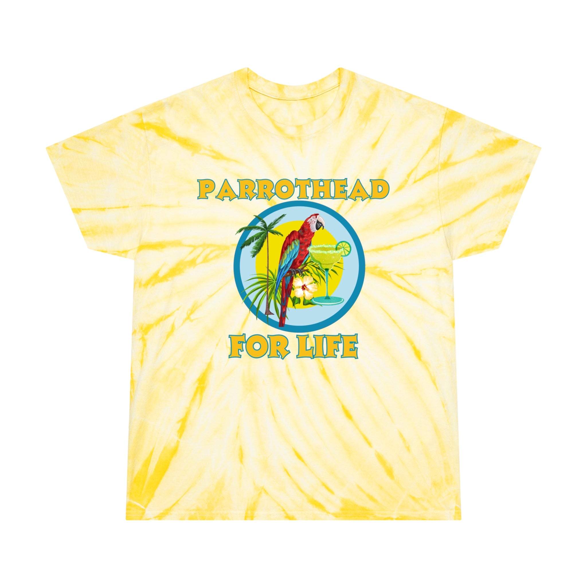 Adult Unisex Parrothead For Life Tie Dye Graphic Tee