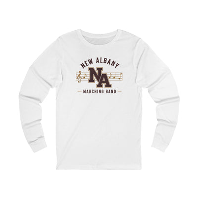 Adult Unisex  New Albany Marching Melodies Graphic Long Sleeve Bella + Canvas Soft Tee