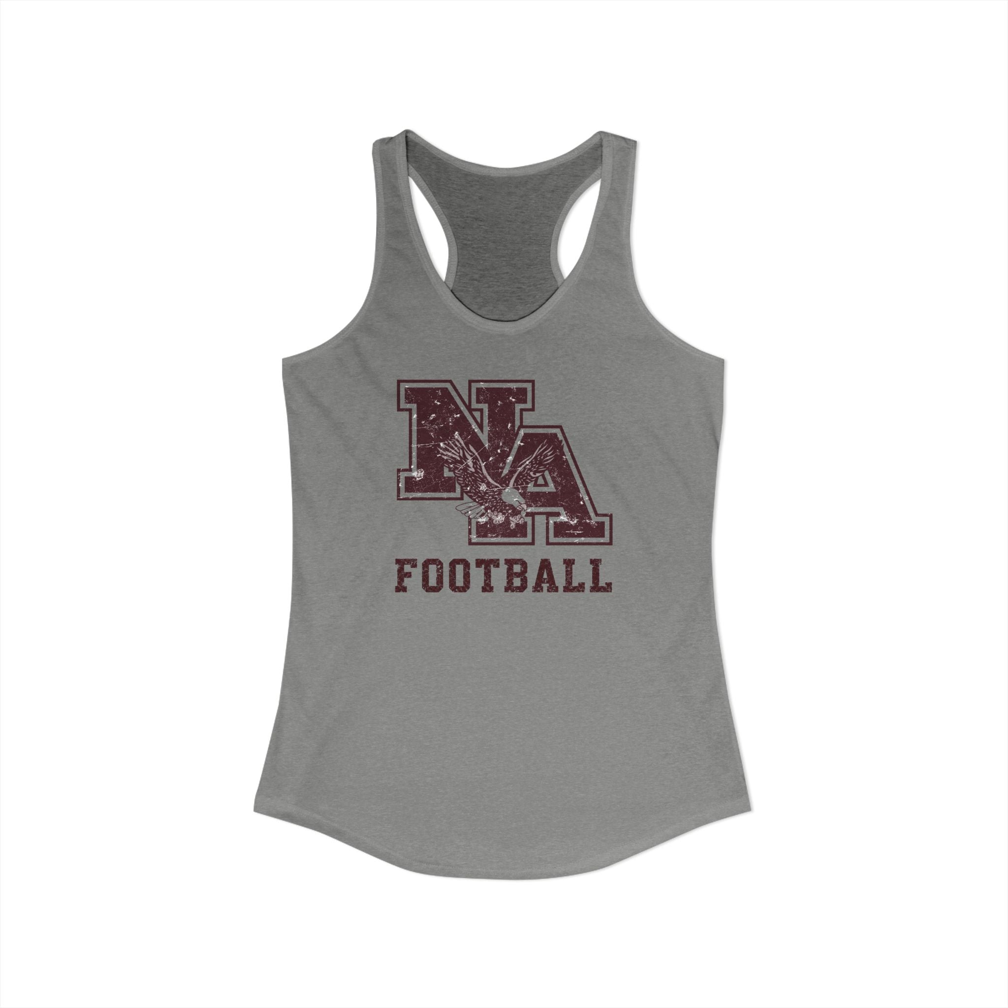Women's New Albany Football Distressed Vintage Logo Graphic Next Level Racerback Tank