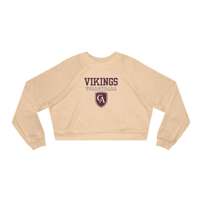Women's Columbus Academy Volleyball Graphic Cropped Fleece Bella + Canvas Sweatshirt
