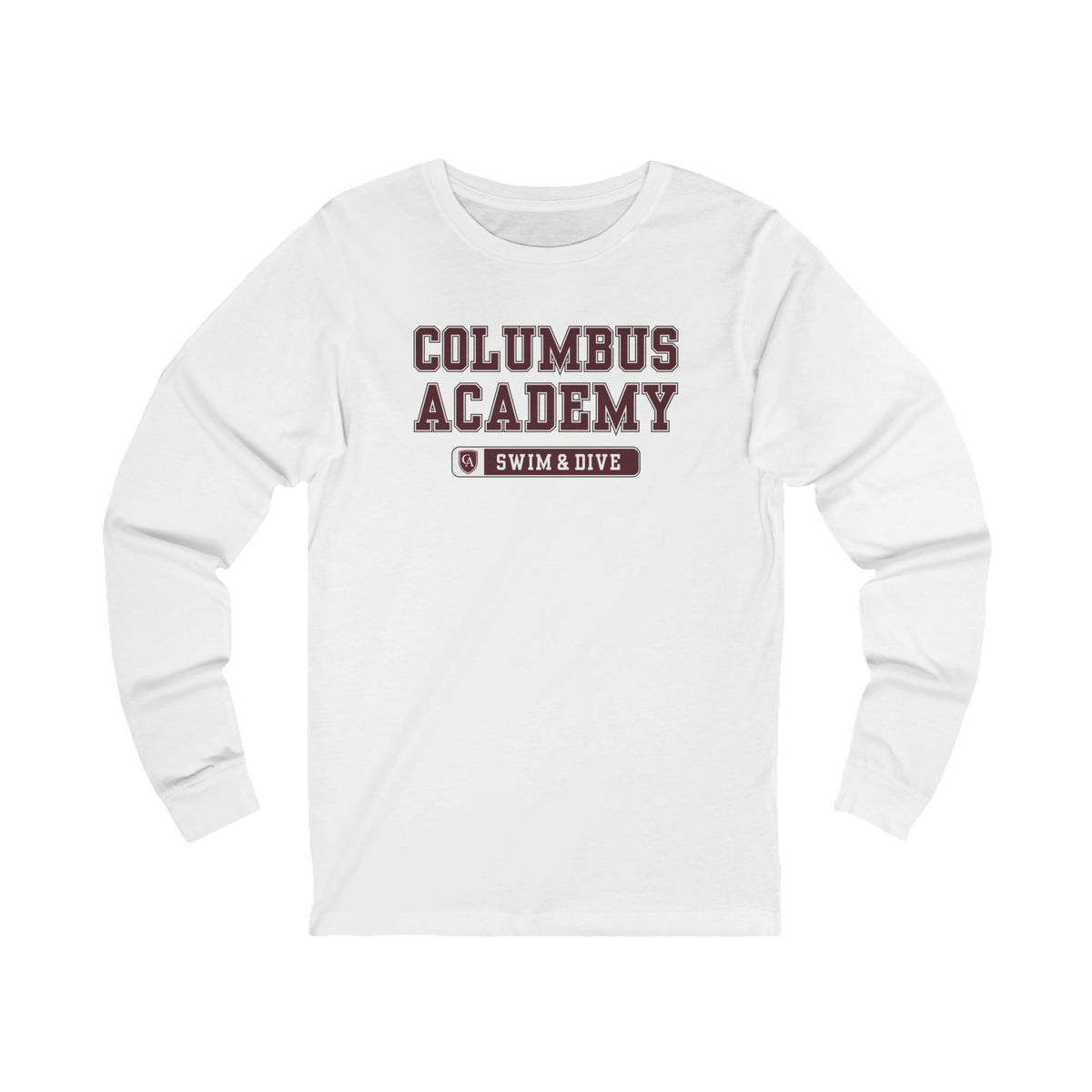 Adult Unisex Columbus Academy Swim & Dive Graphic Long Sleeve Bella + Canvas Soft Tee