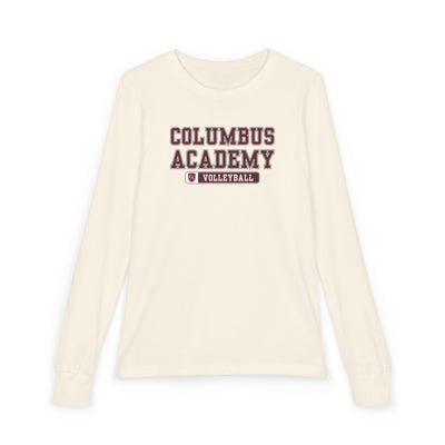 Youth Columbus Academy Volleyball Graphic Bella + Canvas Long Sleeve Soft Tee