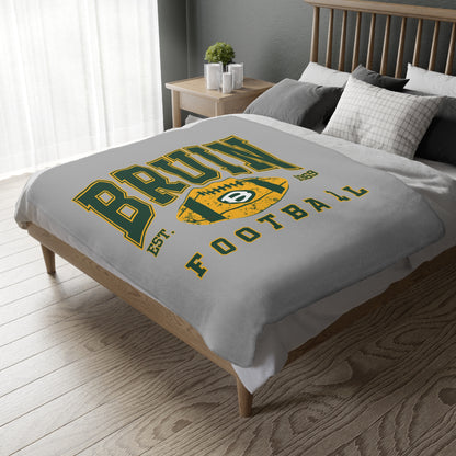Bruin Football Heritage Graphic Super Soft Velveteen Microfiber Blanket (Two-sided print)
