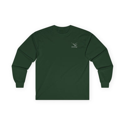 Adult Unisex Ultra Cotton Long Sleeve Tee - White Jennings Logo