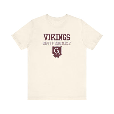 Adult Unisex Columbus Academy Vikings Cross Country Graphic Short Sleeve Bella + Canvas Soft Tee