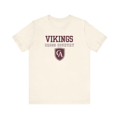 Adult Unisex Columbus Academy Vikings Cross Country Graphic Short Sleeve Bella + Canvas Soft Tee