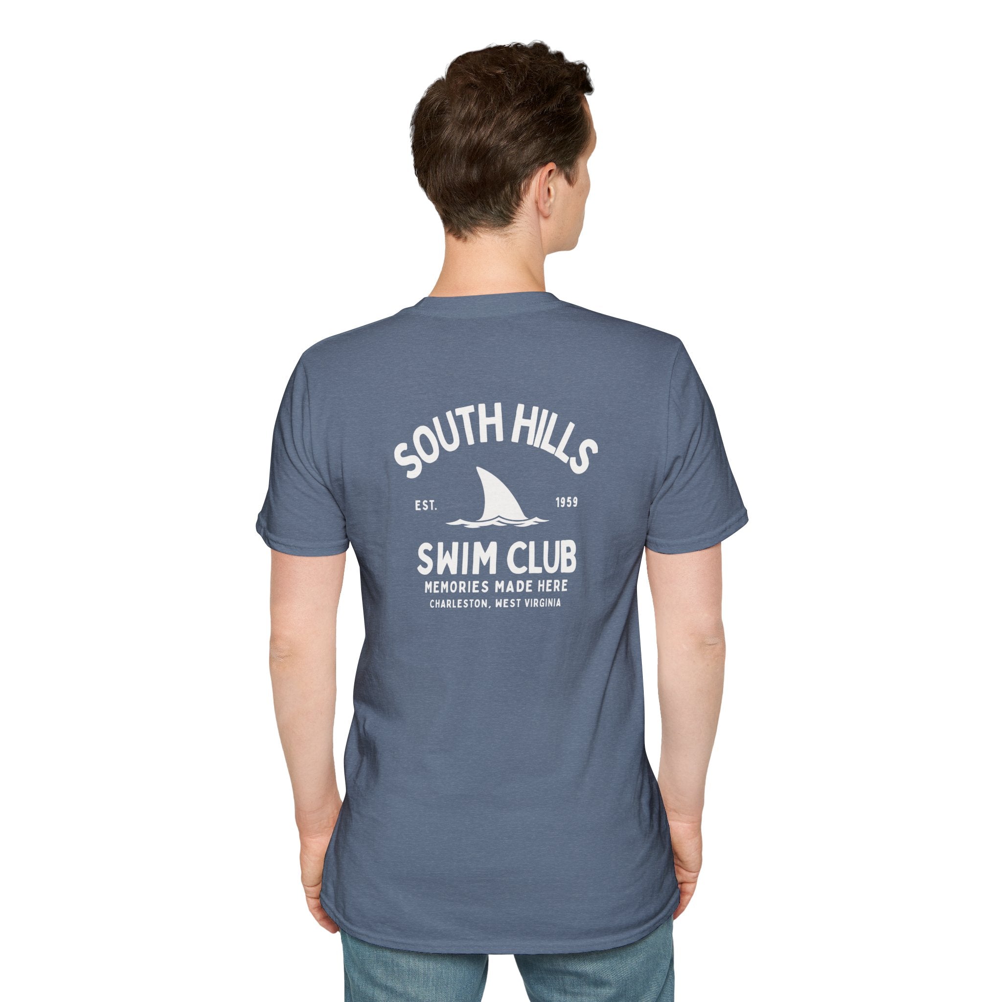Adult Unisex South Hills Swim Club Heritage Graphic Short Sleeve Gildan Softstyle Tee