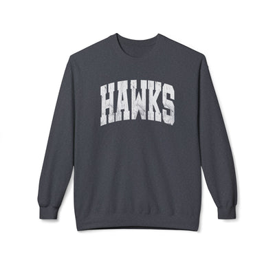 Adult Unisex Westerville Central Distressed Oversized Hawks Graphic Soft Style Sweatshirt