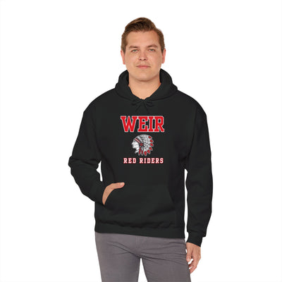 Adult Unisex Weir Red Riders Classic Mascot Graphic Hoodie
