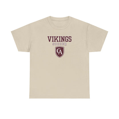 Adult Unisex Columbus Academy Vikings Soccer Graphic Short Sleeve Gildan Heavy Tee