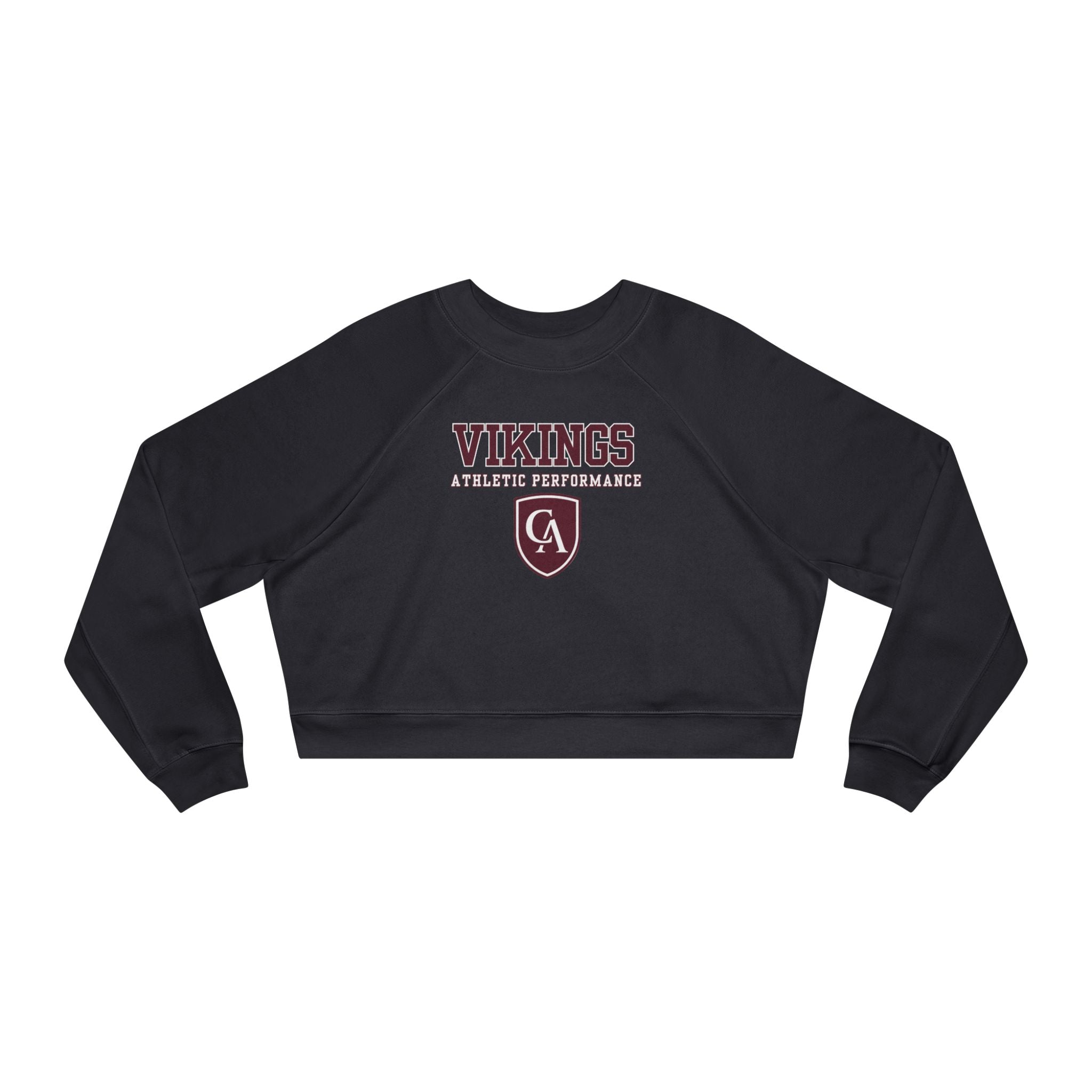 Women's Columbus Academy Athletic Performance Graphic Cropped Fleece Bella + Canvas Sweatshirt