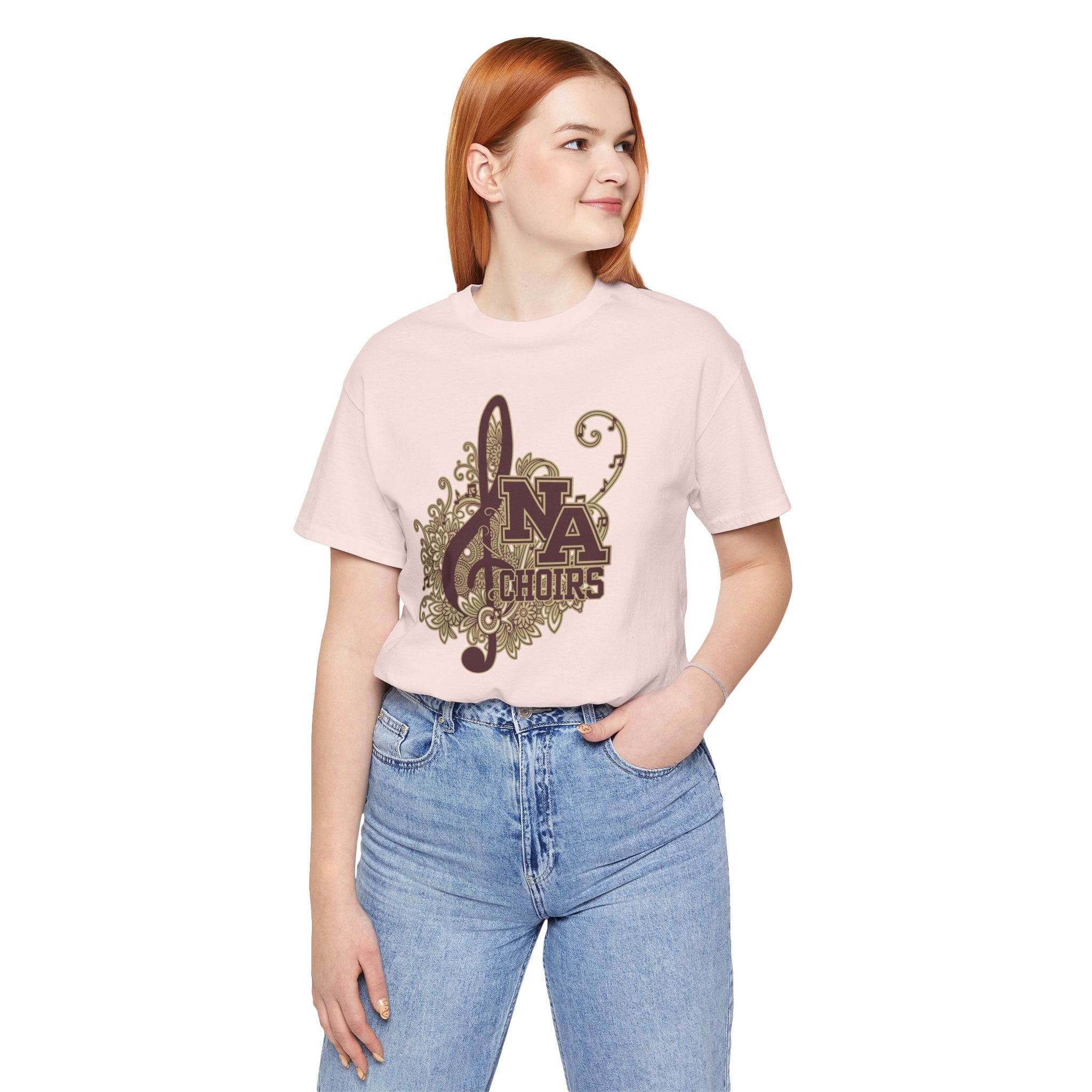 Adult Unisex Floral Medley Choirs Graphic Short Sleeve Soft Tee