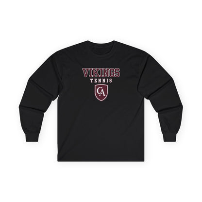 Adult Unisex Columbus Academy Vikings Tennis Graphic Gildan Long Sleeve Tee