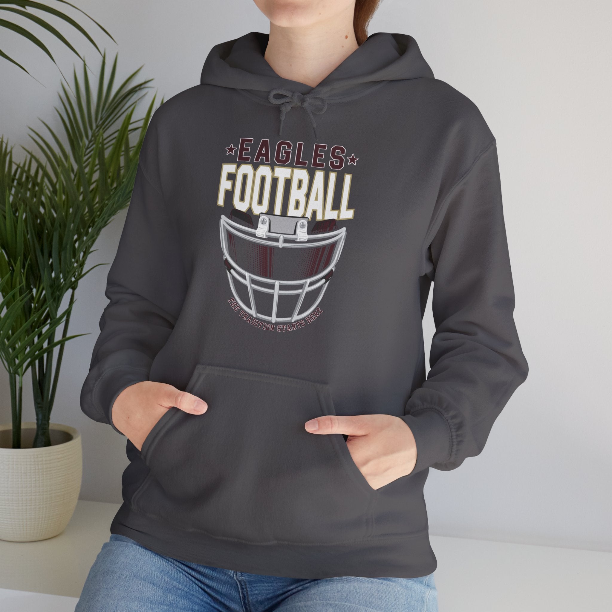 Adult Unisex Eagles White Hype Helmet Graphic Hoodie