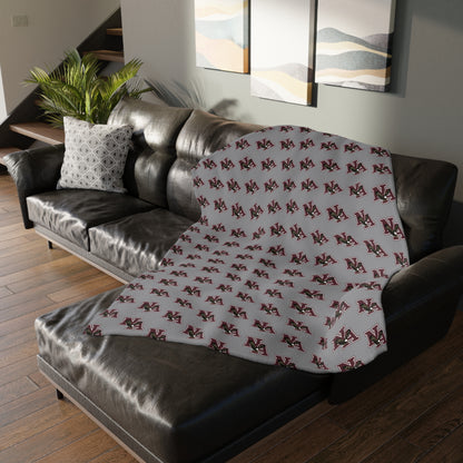 Flying Football Eagle Super Soft Velveteen Microfiber Blanket (Two-sided print)