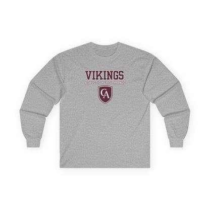 Adult Unisex Columbus Academy Vikings Athletic Performance Graphic Gildan Long Sleeve Tee
