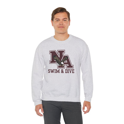 Adult Unisex Swim & Dive Classic Logo with DIVE REACH LIVE Back Graphic Sweatshirt