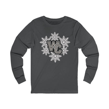 Adult Unisex Westerville Central Spirited Snowflake Graphic Long Sleeve Soft Tee