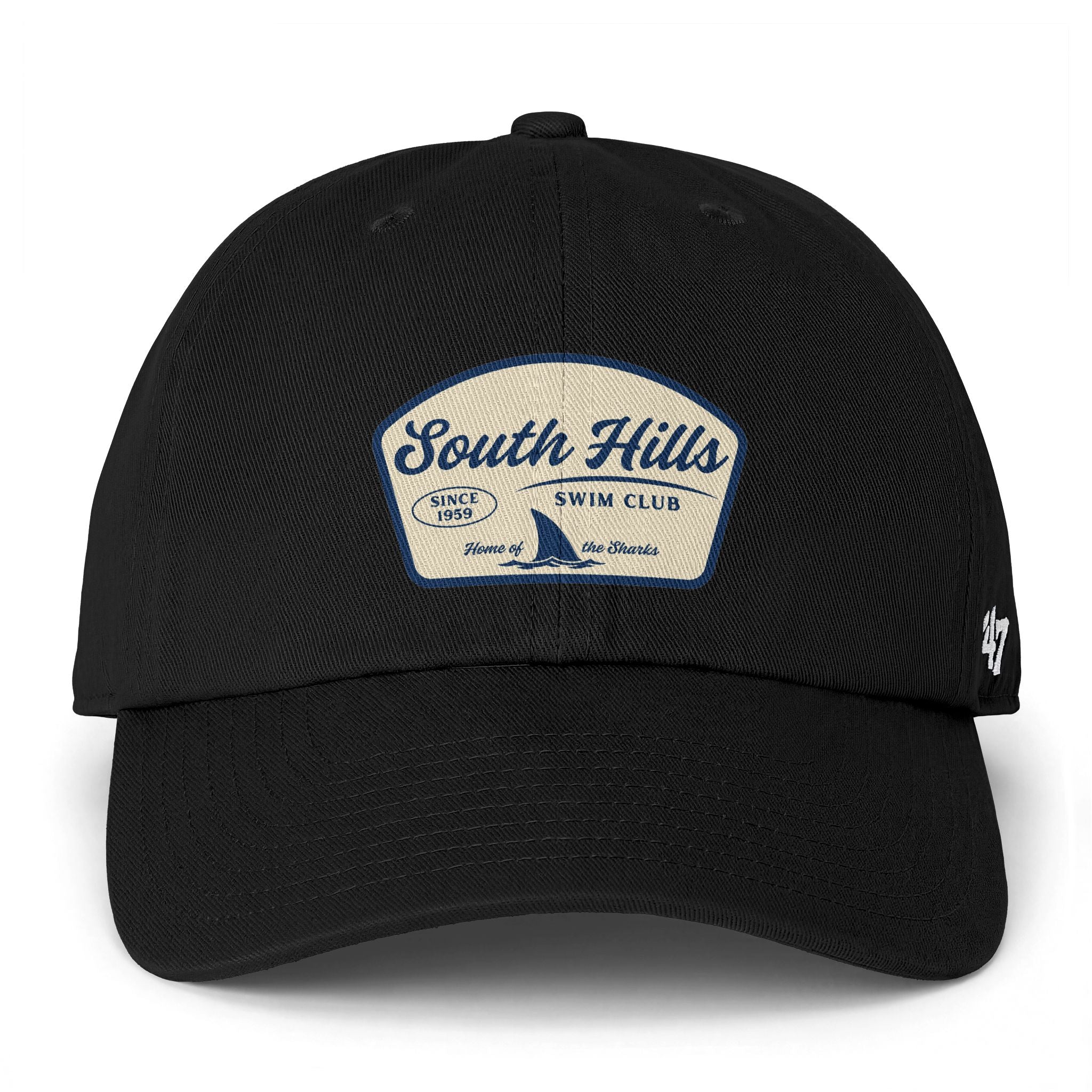 Adult Unisex South Hills Swim Club Home of the Sharks Graphic 47 Brand Clean Up Cap