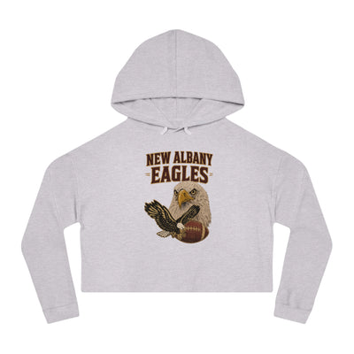 Women's New Albany Gridiron Eagle Graphic Crop Hoodie