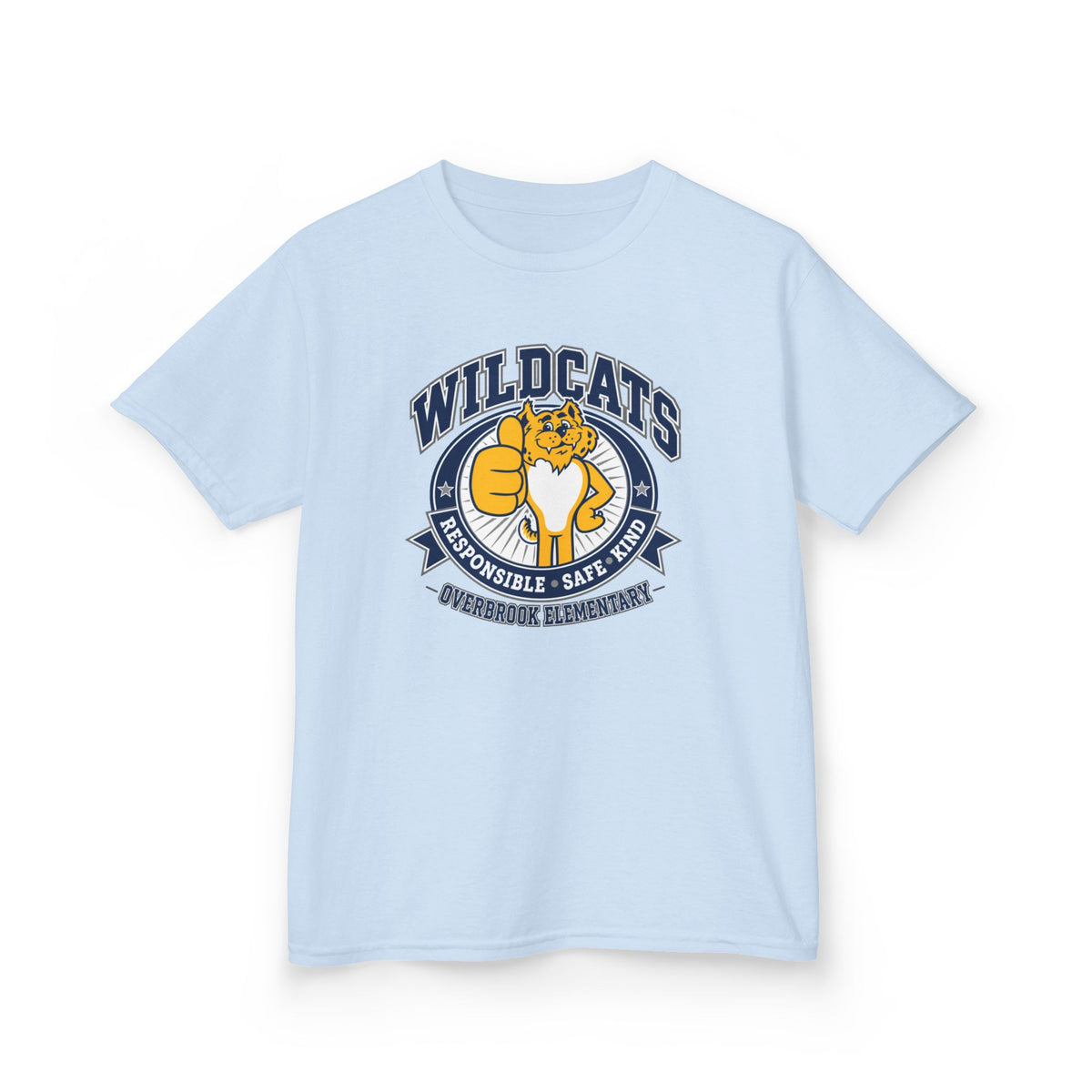 Copy of Overbrook Elementary Wildcats Block Letter Graphic Gildan Classic Tee