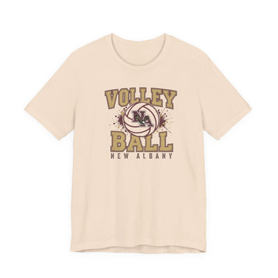 Adult Unisex New Albany Eagles Power Volleyball Graphic Short Sleeve Soft Tee