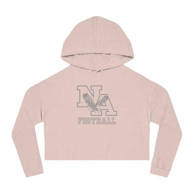 Women's New Albany Tonal Football Logo Graphic Crop Hoodie