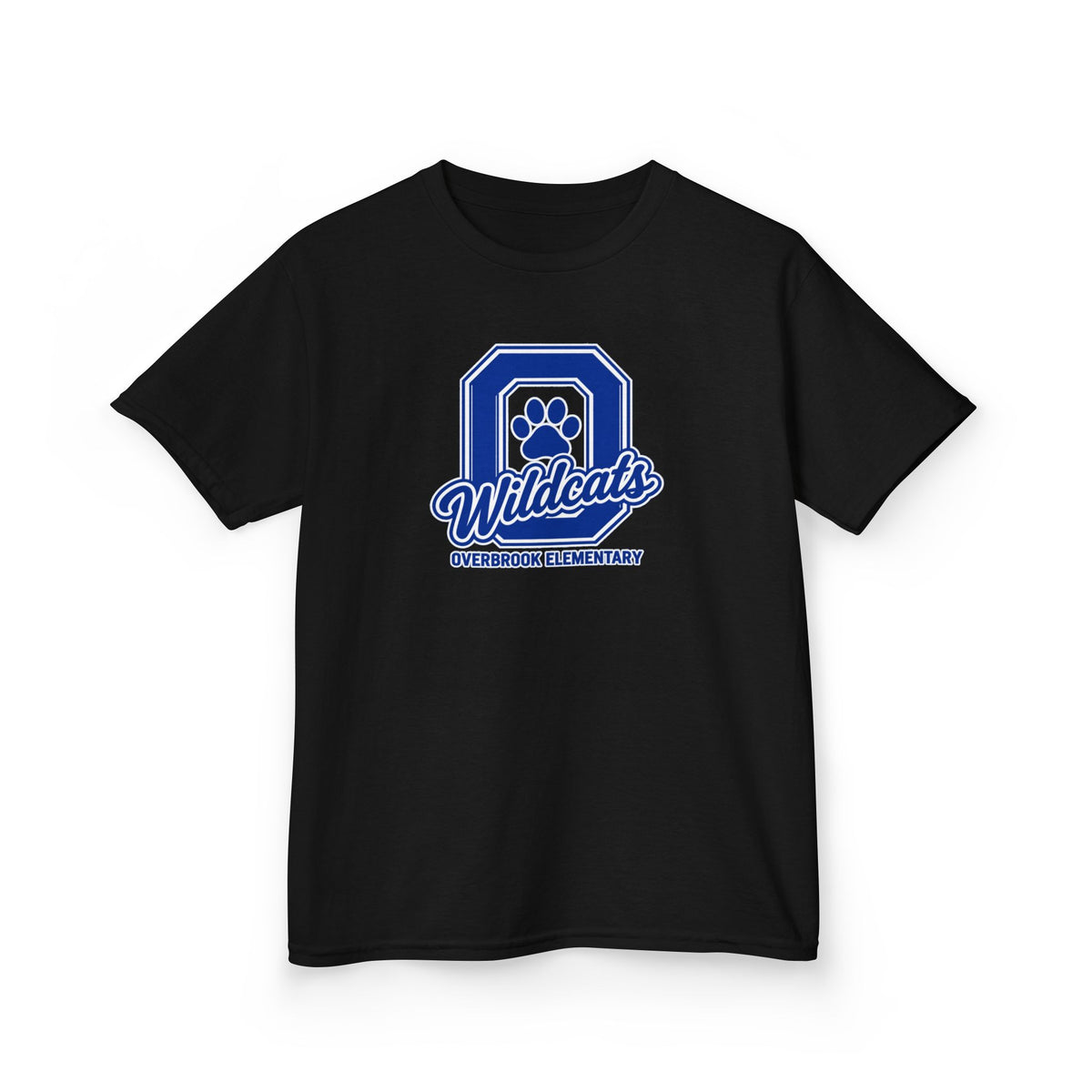 Overbrook Elementary Wildcats Block Letter Graphic Gildan Classic Tee