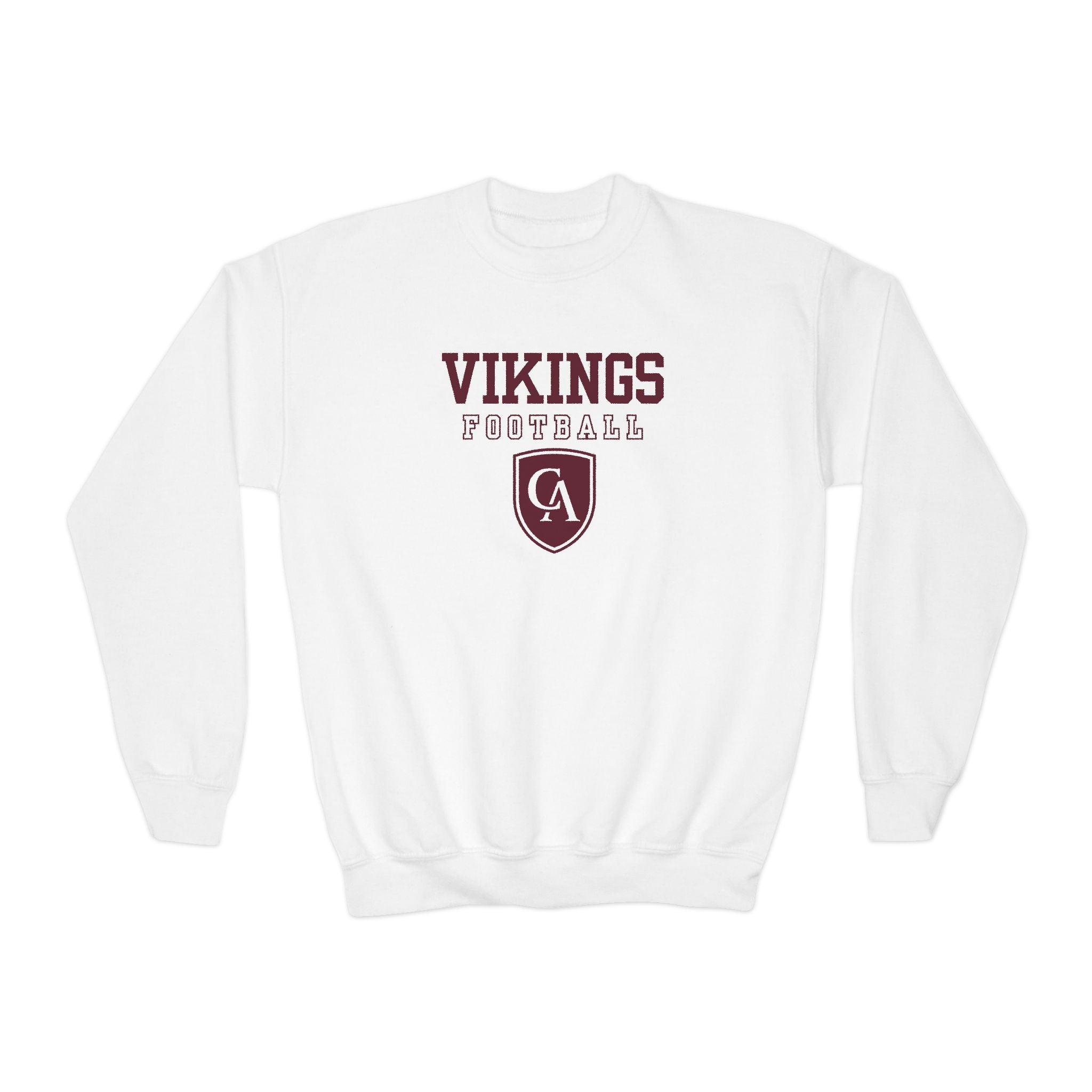 Youth Columbus Academy Vikings Football Graphic Gildan Heavy Blend Sweatshirt