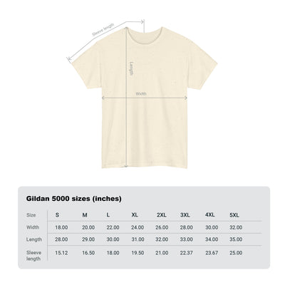 Adult Unisex Heavy Cotton Short Sleeve Tee - Blue Jennings Logo