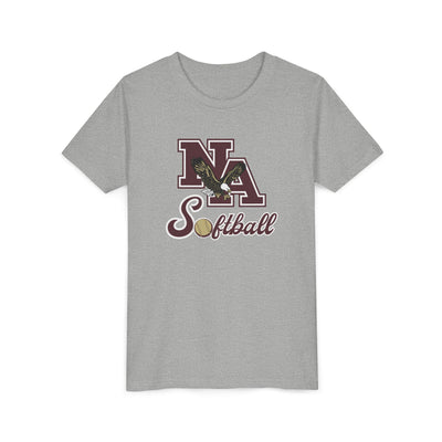 Youth NA Script Softball Graphic Short Sleeve Soft Tee