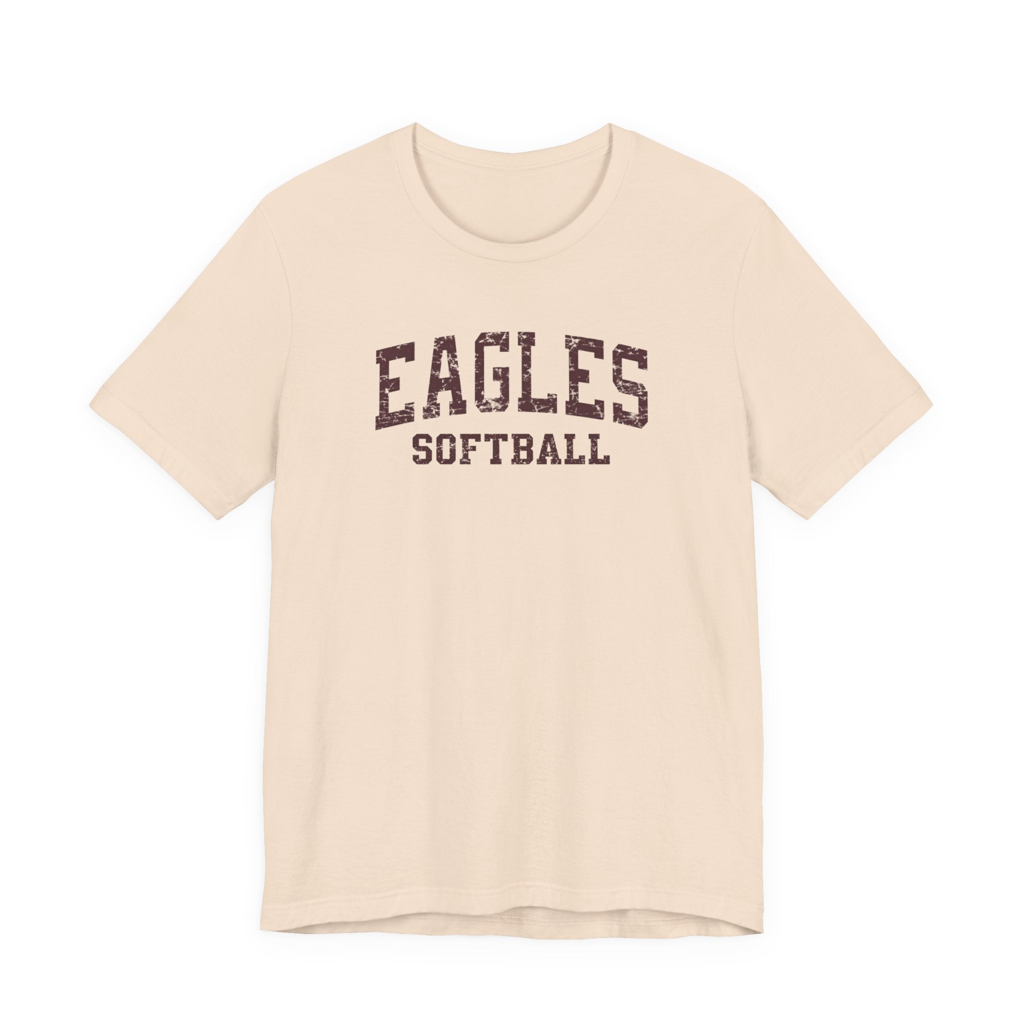Adult Unisex New Albany Eagles Softball Vintage Distressed Graphic Short Sleeve Soft Tee