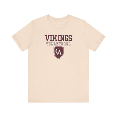 Adult Unisex Columbus Academy Vikings Volleyball Graphic Short Sleeve Bella + Canvas Soft Tee