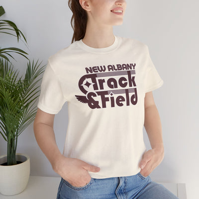 Adult Unisex Retro Track and Field Graphic Short Sleeve Soft Tee