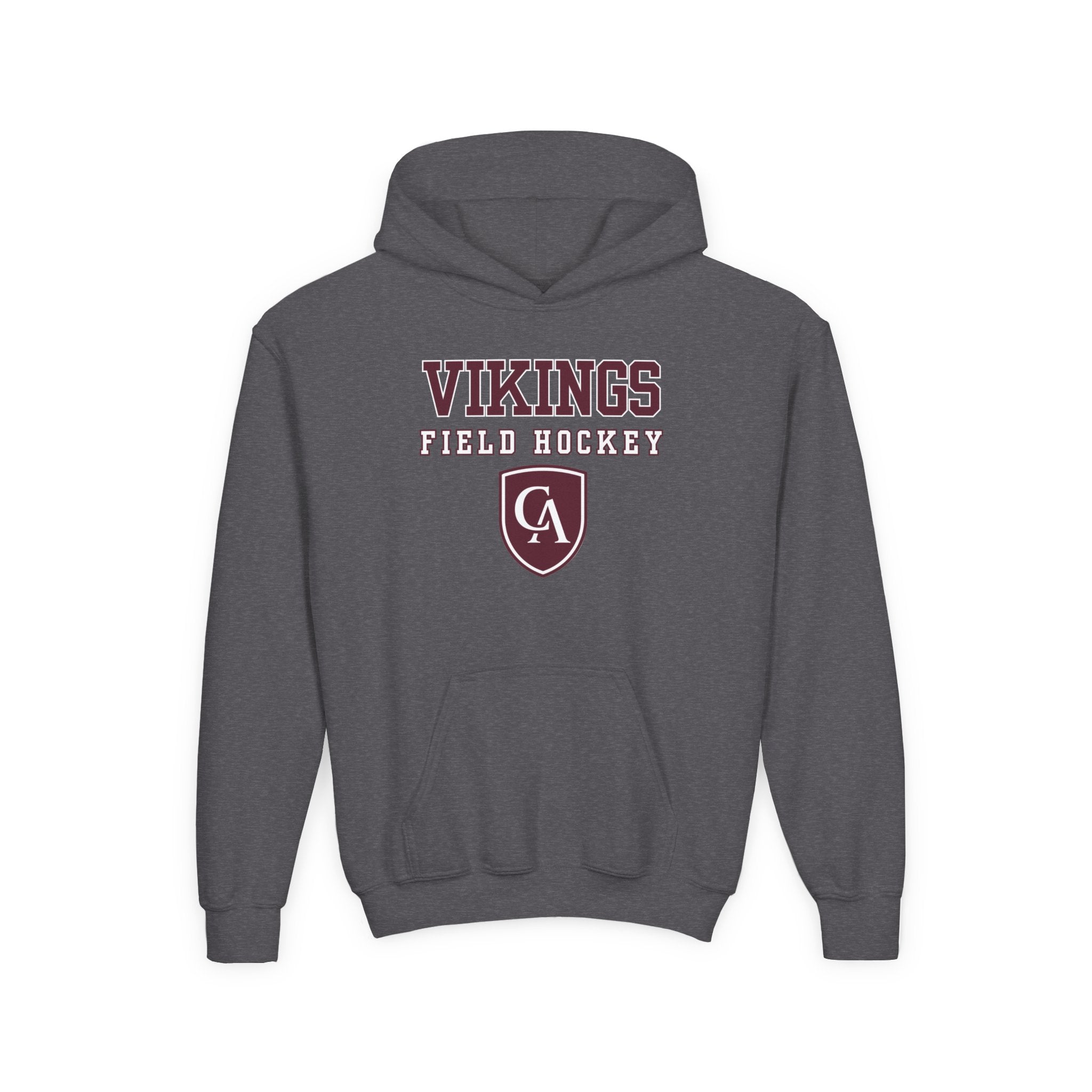 Youth Columbus Academy Vikings Field Hockey Graphic Gildan Heavy Blend Hoodie