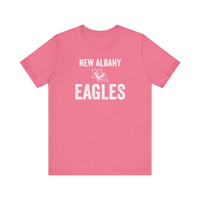 Adult Unisex Vintage Distressed New Albany Eagles Graphic Short Sleeve Soft Tee