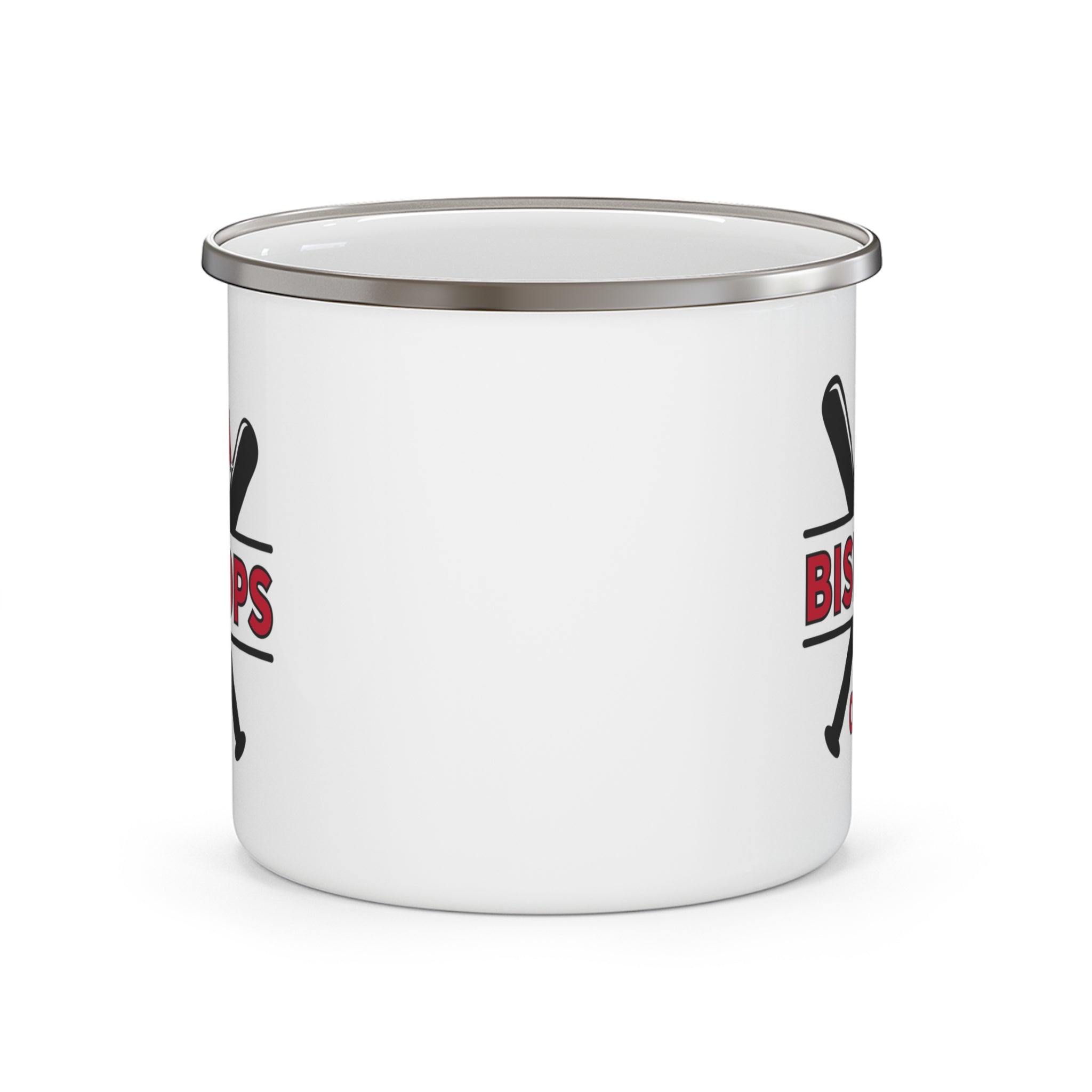 Bishops Baseball Crossbat Graphic Enamel Camping Mug - Ohio Wesleyan University