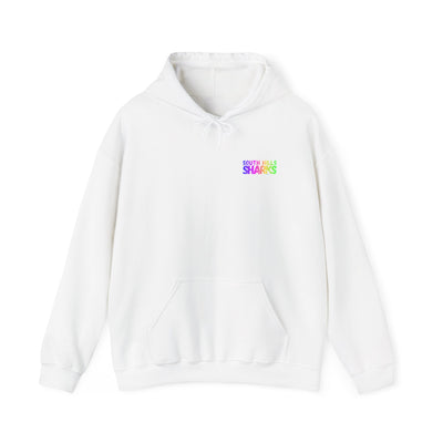 Adult Unisex South Hills Swim Team Neon Rainbow Graphic Hoodie