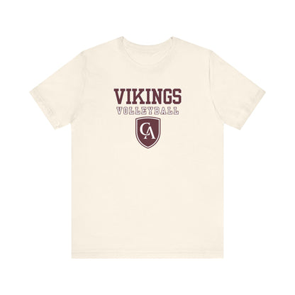 Adult Unisex Columbus Academy Vikings Volleyball Graphic Short Sleeve Bella + Canvas Soft Tee