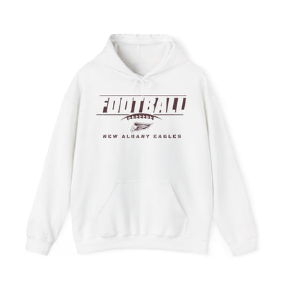 Adult Unisex New Albany Eagles Goal Line Maroon Graphic Hoodie