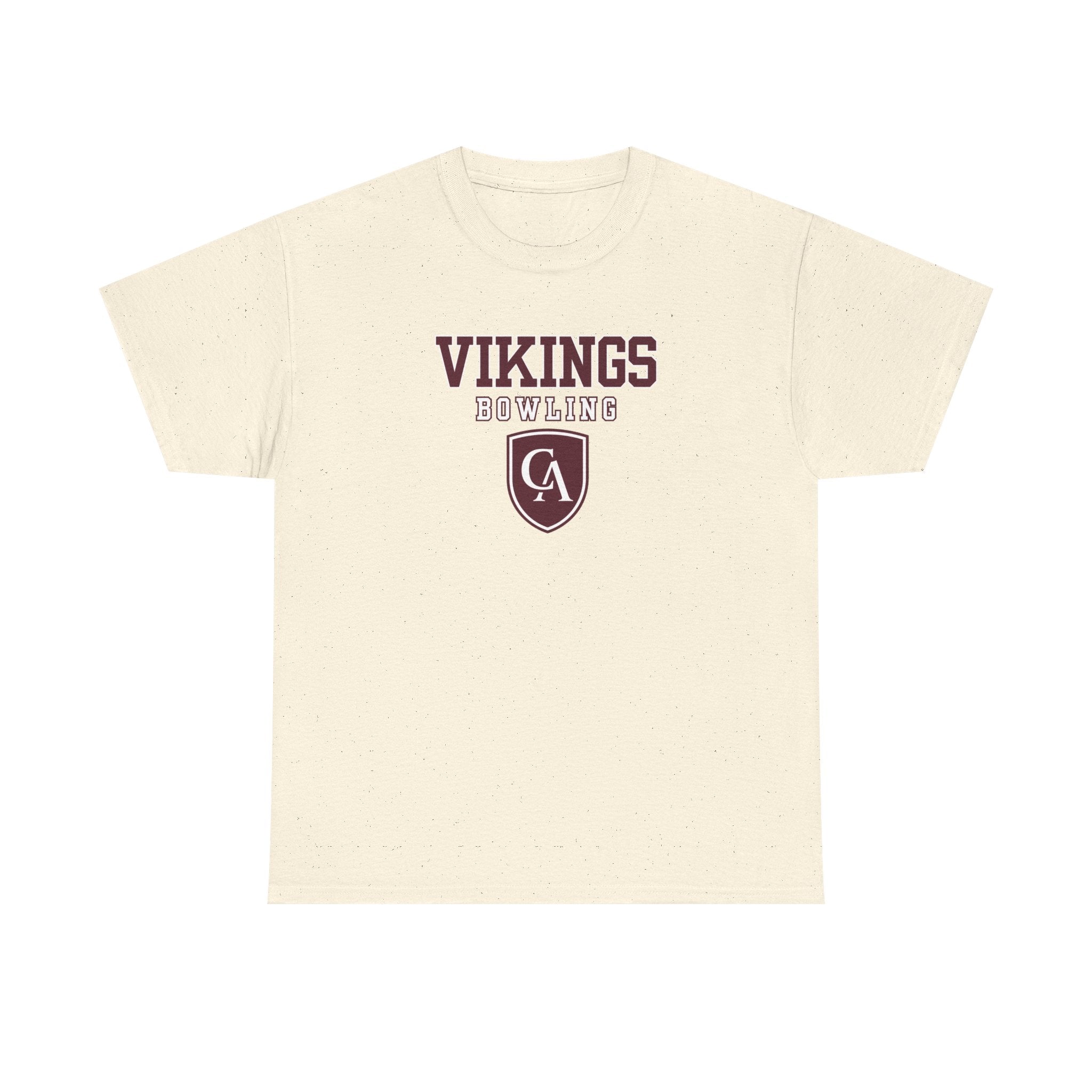 Adult Unisex Columbus Academy Vikings Bowling Graphic Short Sleeve Gildan Heavy Tee