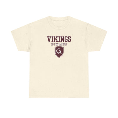 Adult Unisex Columbus Academy Vikings Bowling Graphic Short Sleeve Gildan Heavy Tee