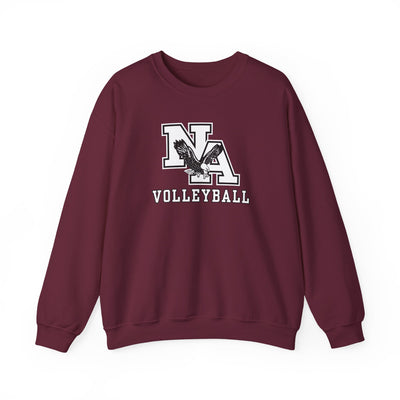 Adult Unisex New Albany Volleyball Classic White and Black Logo Graphic Sweatshirt