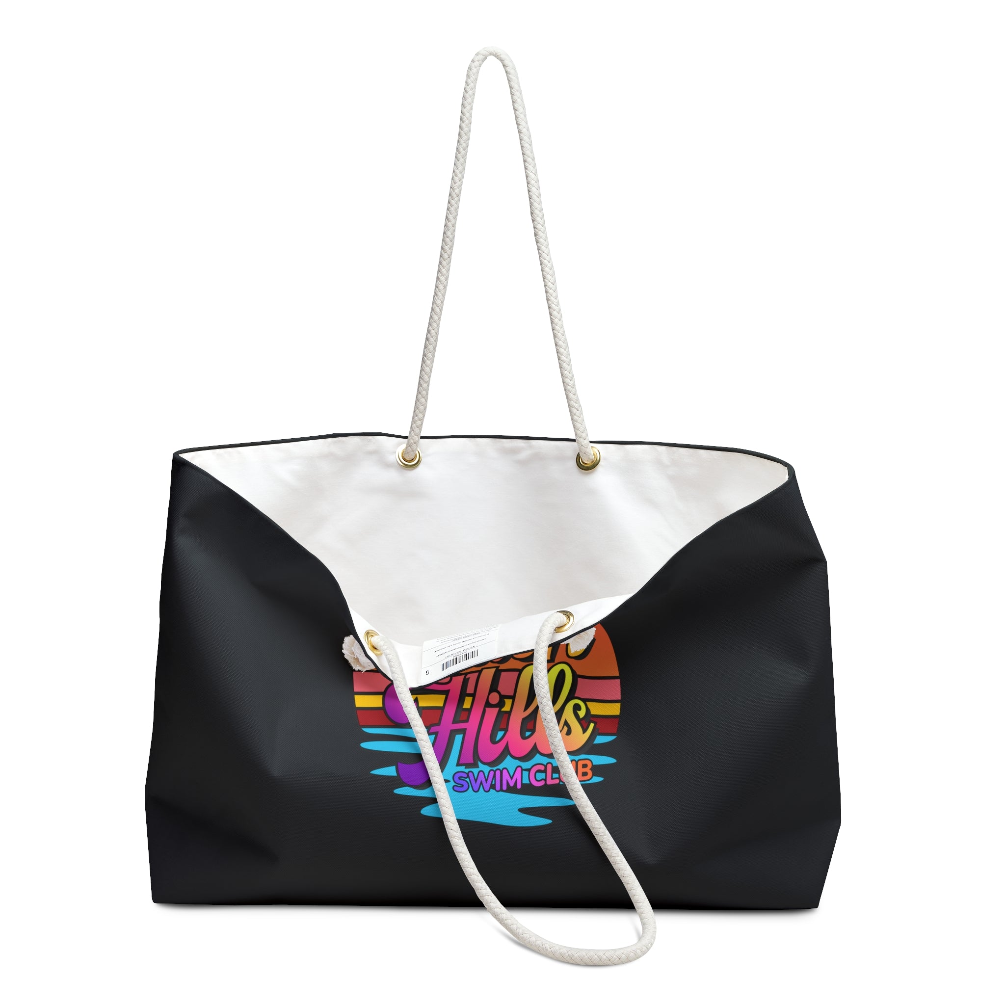 South Hills Swim Club Sunset Script Graphic Large Summer Tote