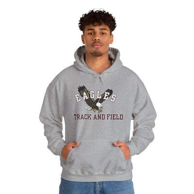 Adult Unisex Flying Track and Field Eagle Graphic Hoodie