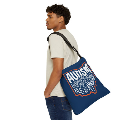 "Autism See The Amazing" Bridgeway Graphic Adjustable Tote Bag