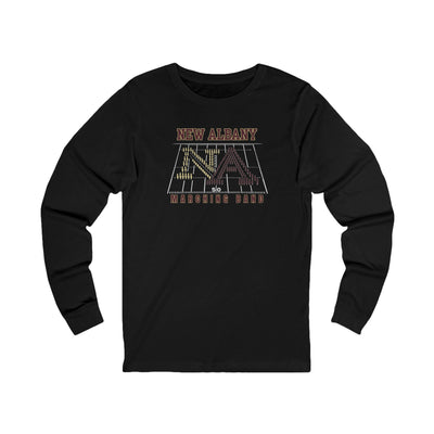Adult Unisex New Albany Band Field Formation Graphic Long Sleeve Bella + Canvas Soft Tee