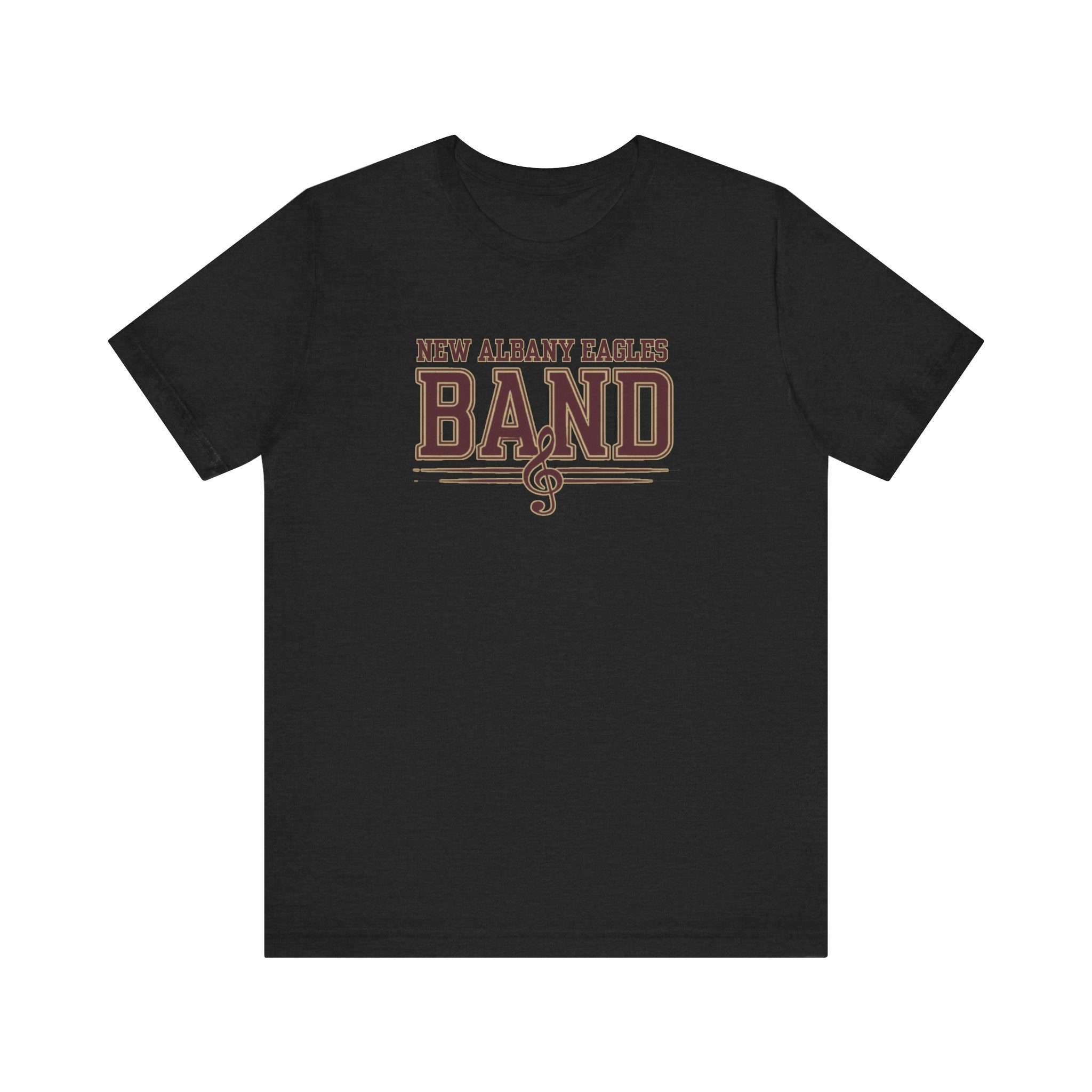 Adult Unisex New Albany Eagles Band Musical Note Graphic Short Sleeve Soft Tee