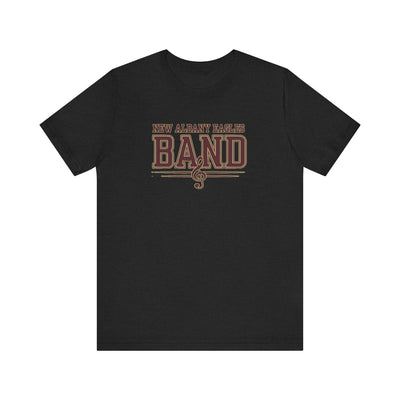 Adult Unisex New Albany Eagles Band Musical Note Graphic Short Sleeve Soft Tee