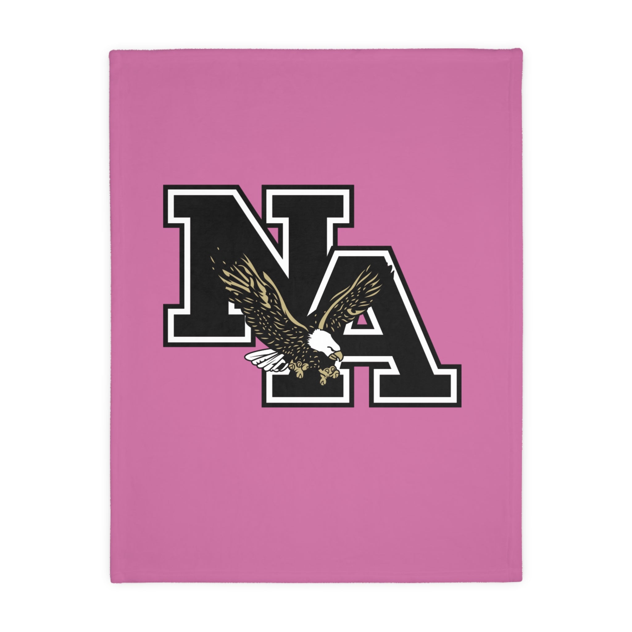 Classic Eagles Logo Super Soft Velveteen Microfiber Blanket (Two-sided print) - Pink October